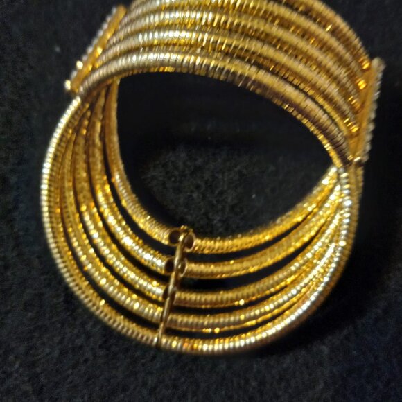 Rio Hinge Cuff Bracelet Coiled Mult Layers - Picture 4 of 5